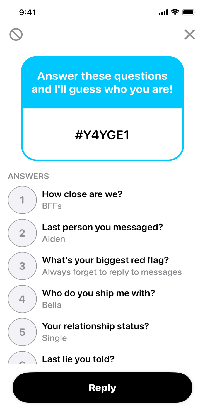 IYKYK Answer Screen