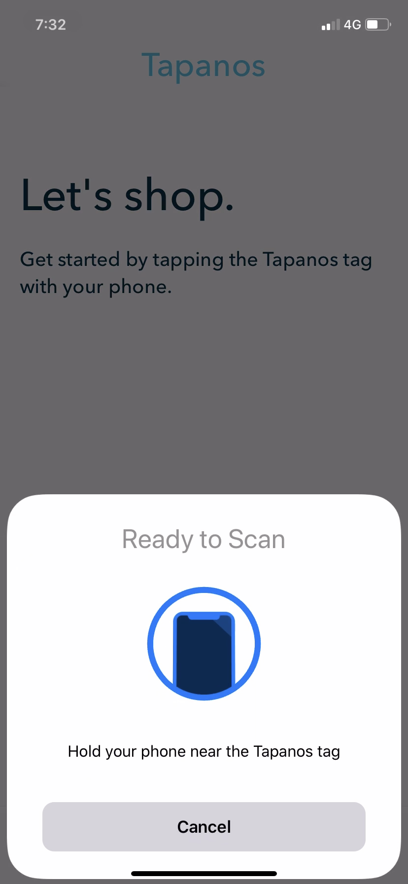 Tapanos Home Screen